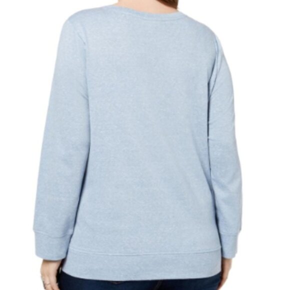 Sryle & Co Printed Sweatshirt Blue Medallion Trio - Picture 2 of 7